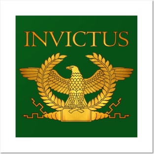 Invictus - Gold Eagle on Green Posters and Art